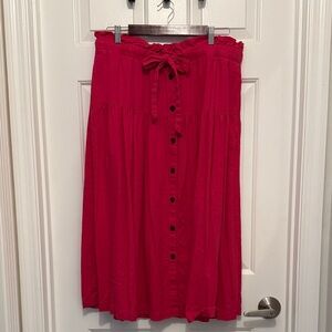 Universal Thread Women's Pink Button-Down Skirt